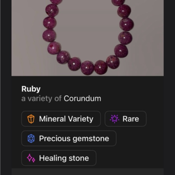 Natural Ruby Beaded Bracelet – 8mm - Picture 7 of 9